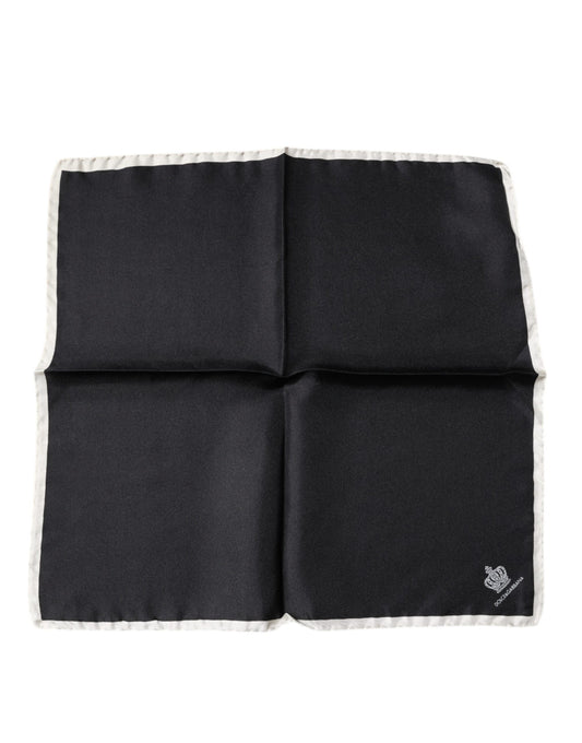 Black Crown Logo Square Handkerchief Scarf