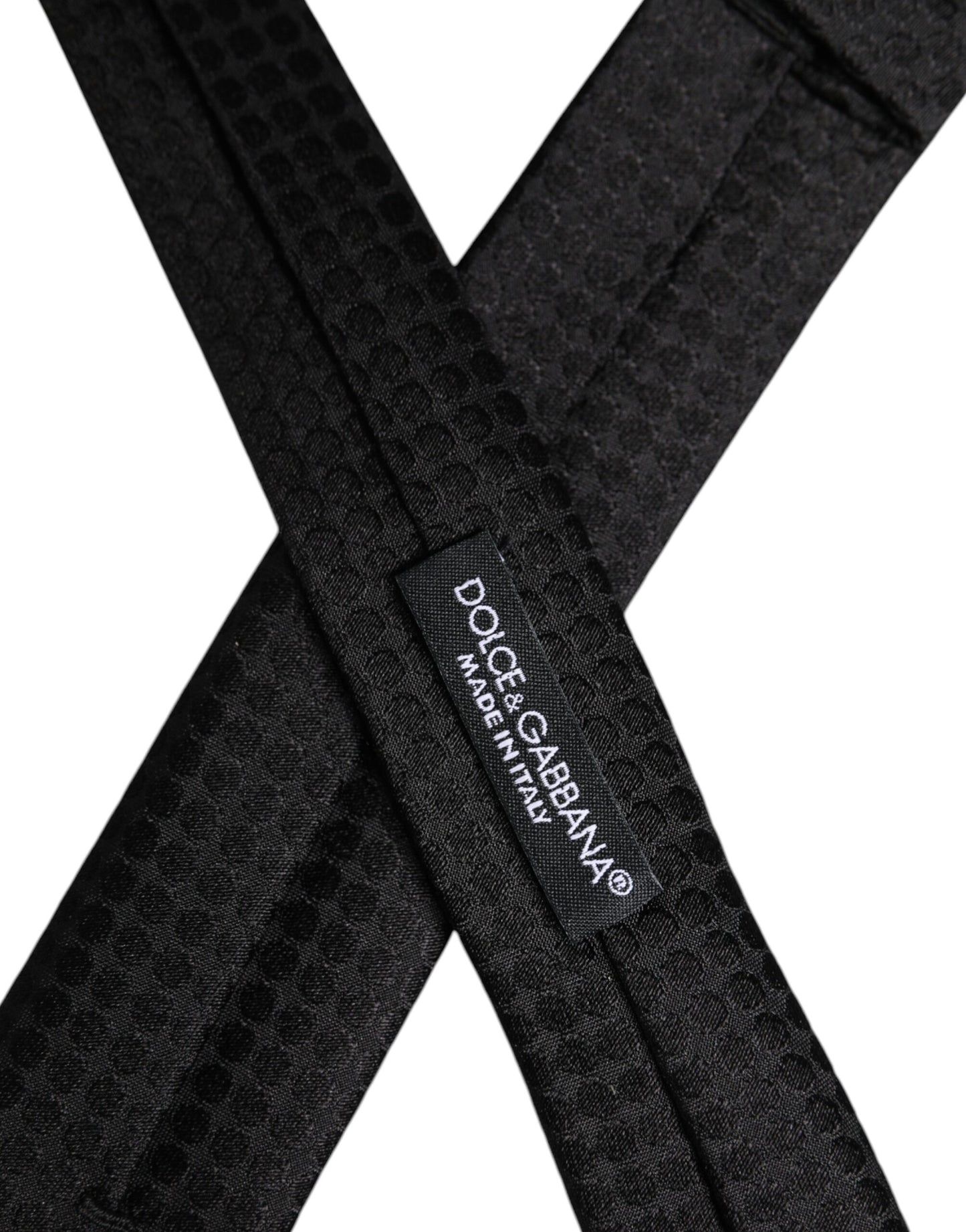 Black Circles Silk Adjustable Necktie Tie