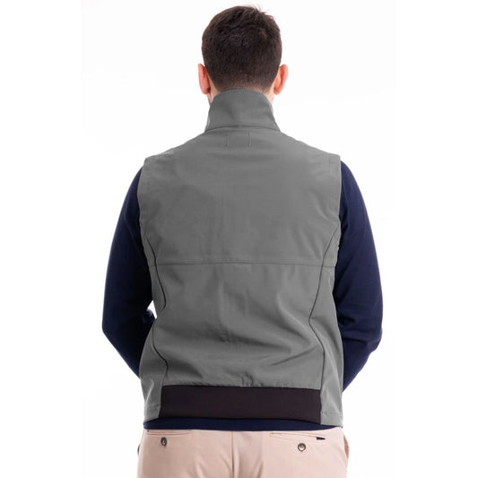 Gray Polyester Men's Vest