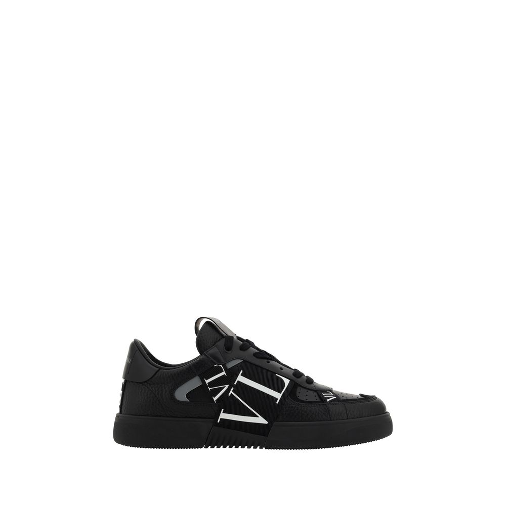 Black Leather VL7N Sneakers