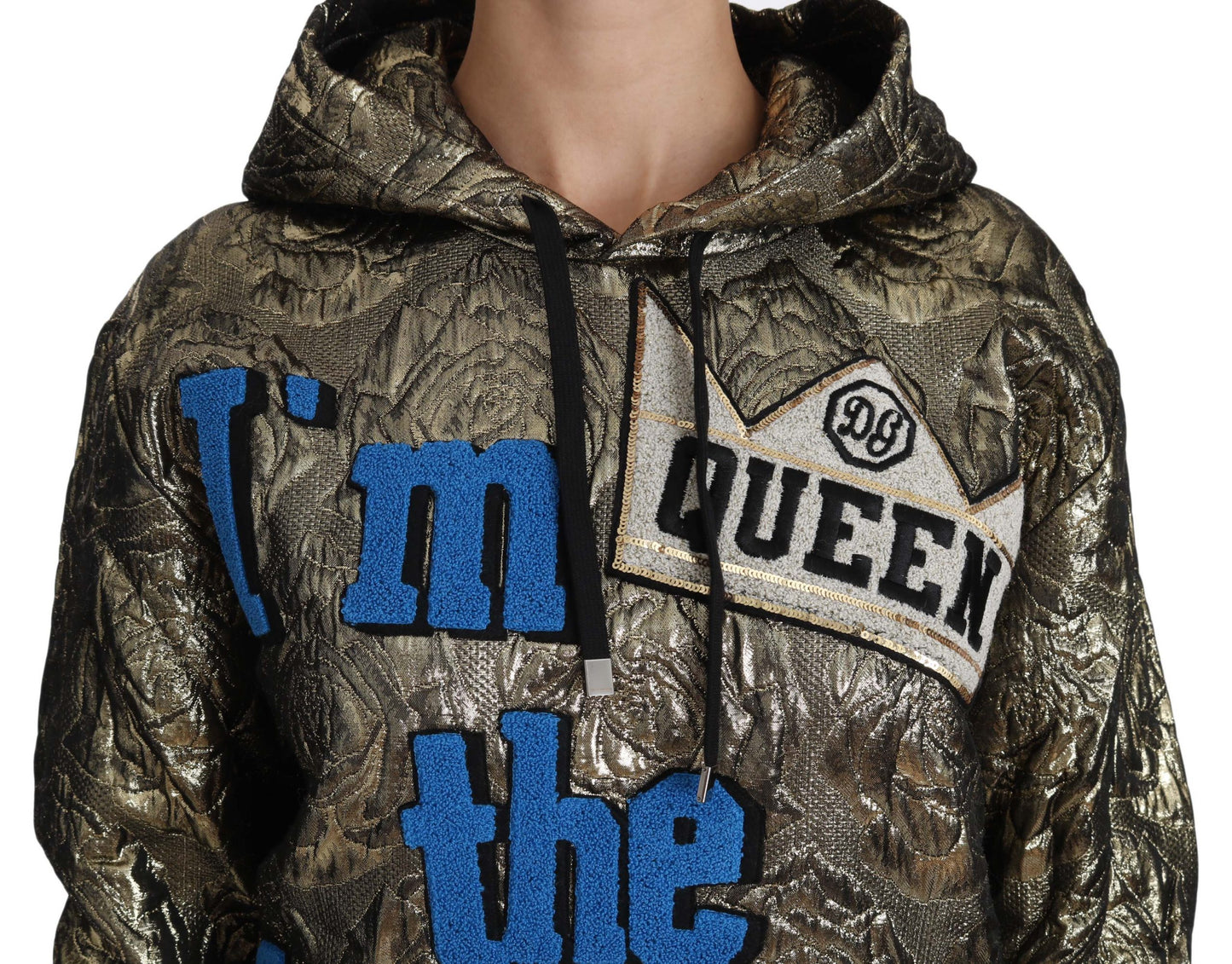 Im The Queen Jaquard Gold Sweatshirt Hoodie