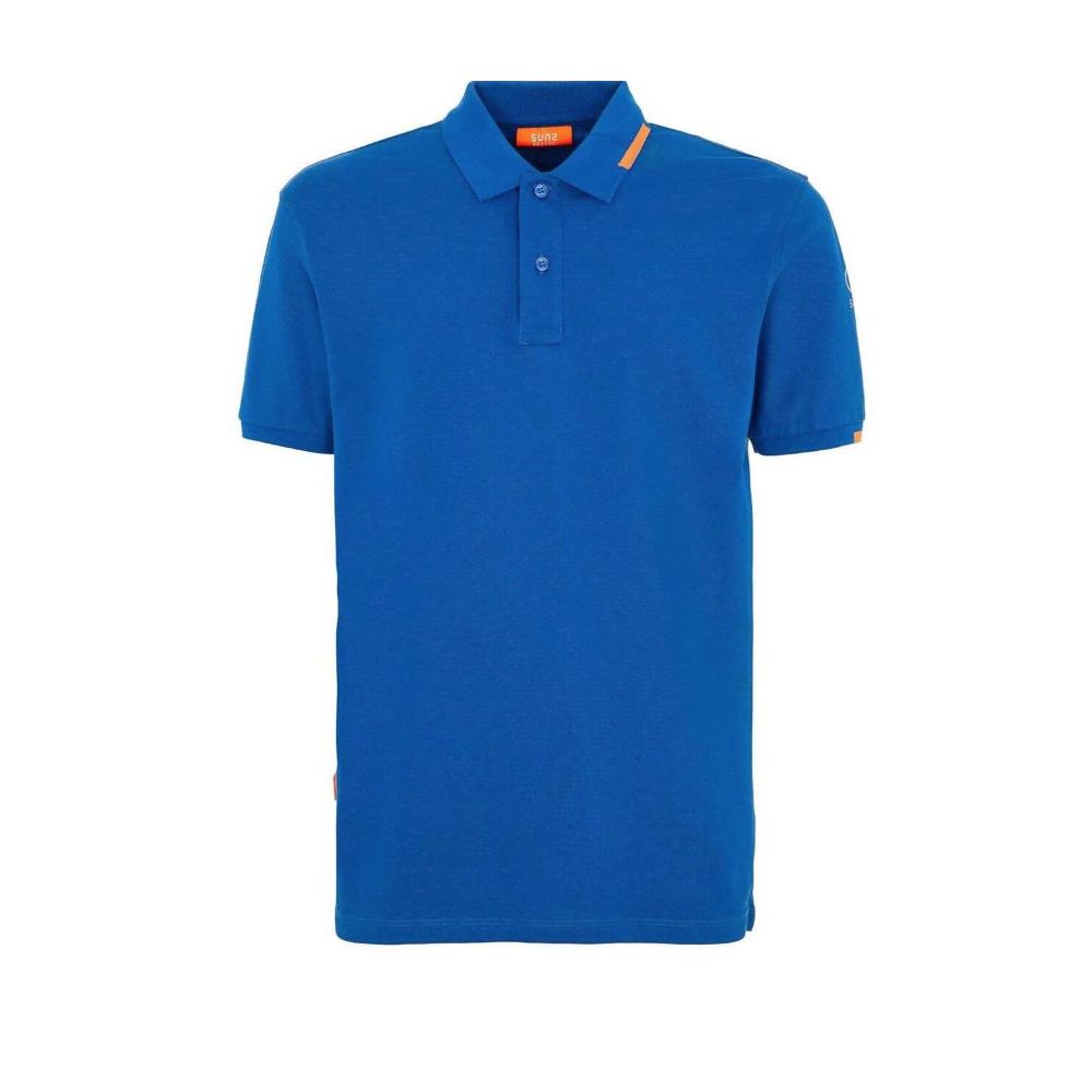 Blue Cotton Polo Shirt