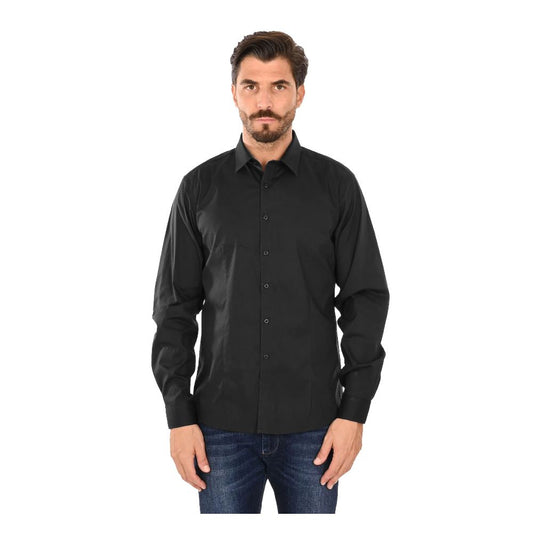 Black Cotton Men's Shirt