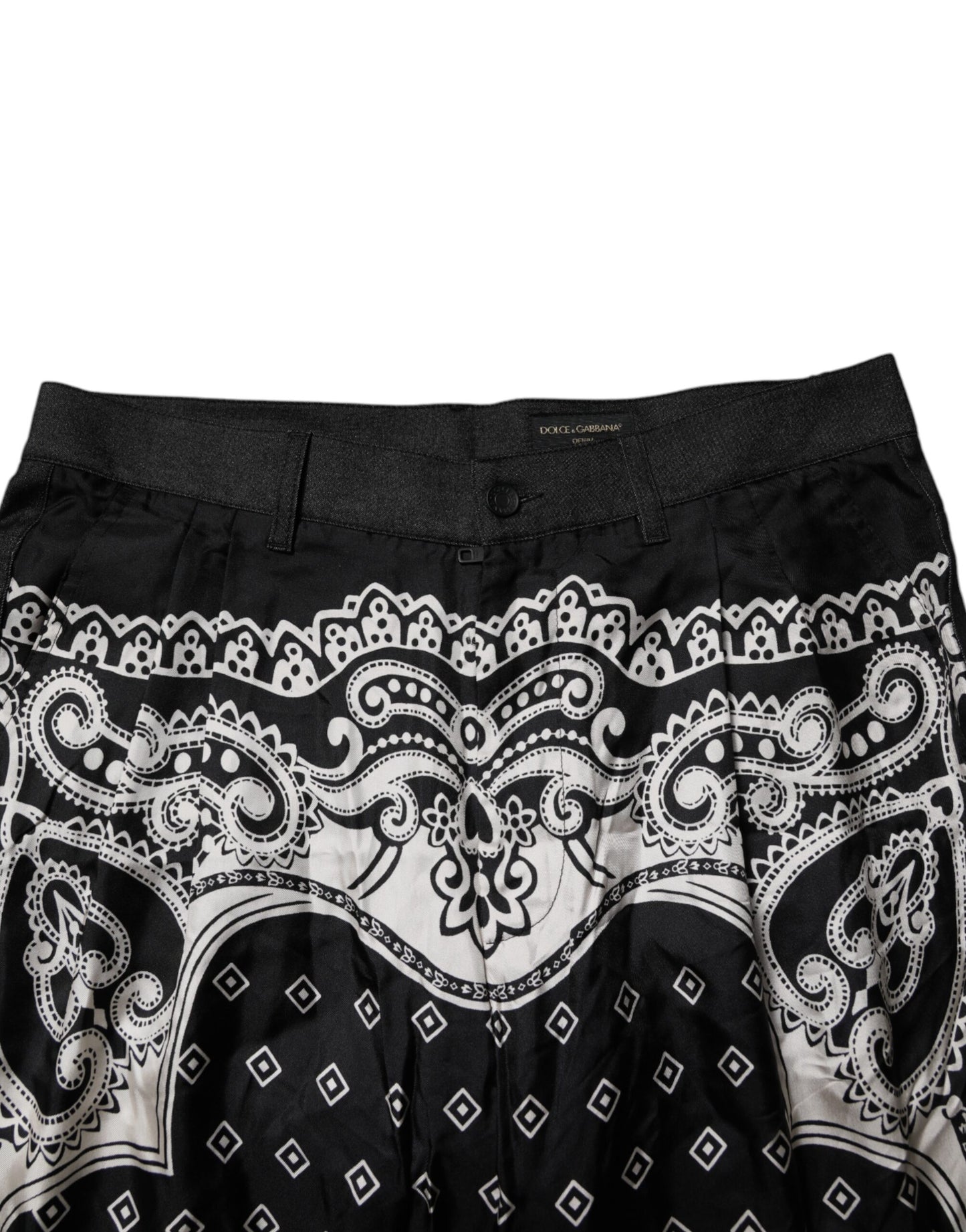 Black Bandana Cotton Skinny Denim Jeans