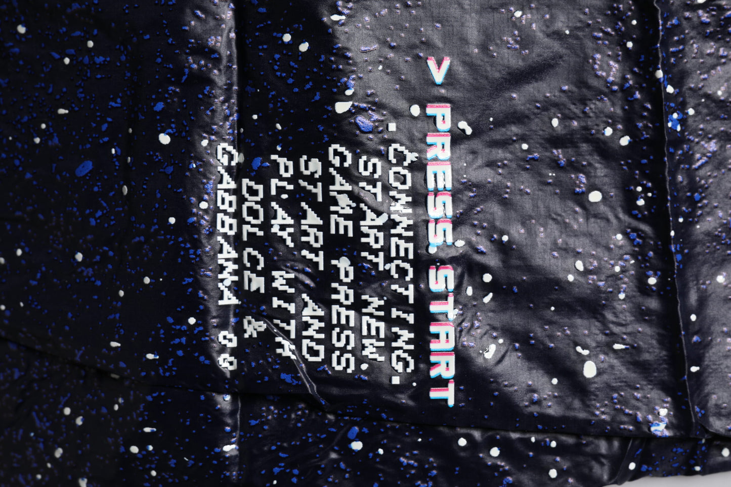 Dark Blue DG Game Print Cotton Jogger Pants