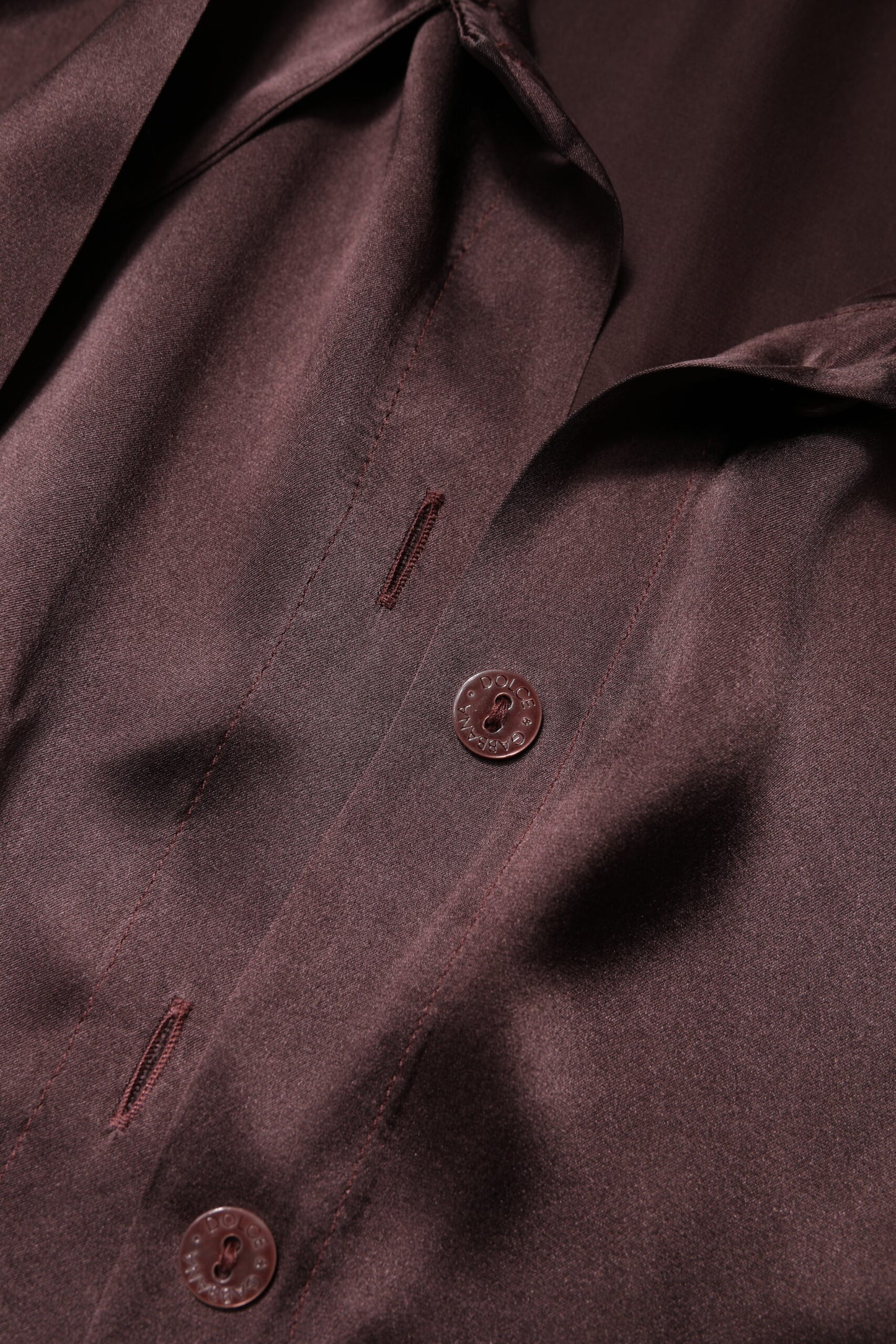 Brown Ascot Collar Long Sleeve Blouse Top