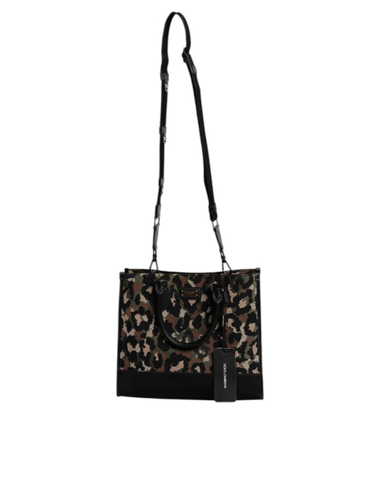 Multicolor Leopard Shopping Tote Shoulder Bag