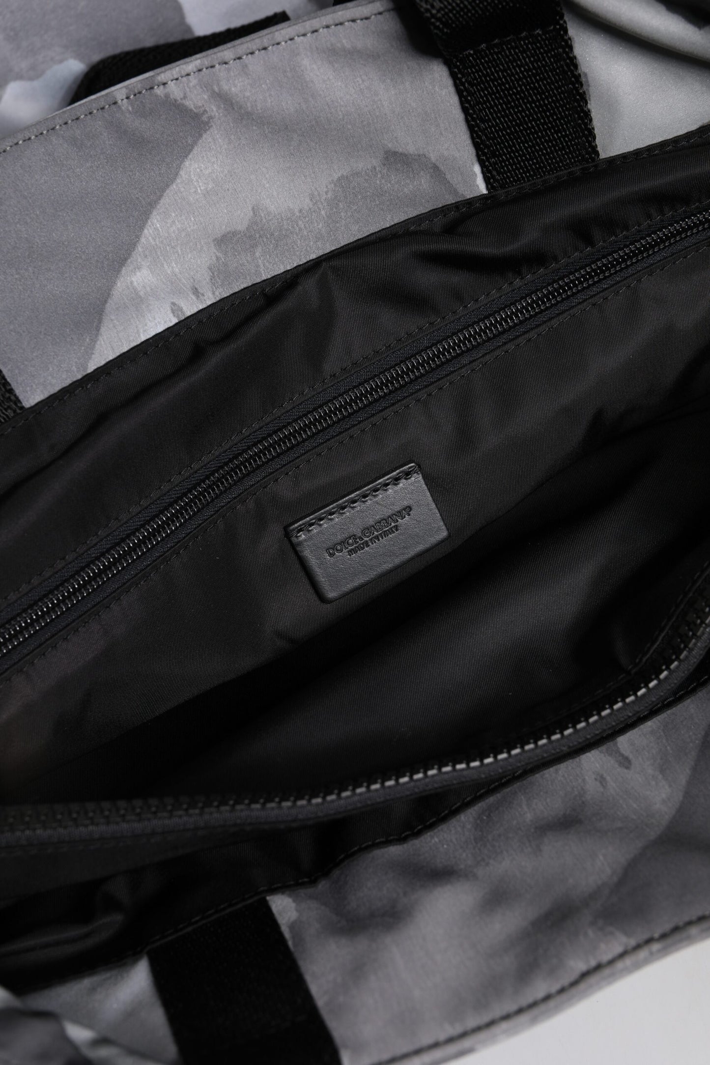 Black Camouflage Shoulder Strap Logo Plaque Bag