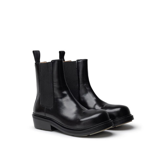 Black Leather Chelsea Boots