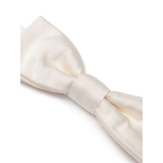 White Silk Bowtie