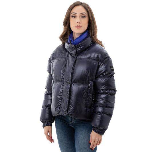 Blue Polyamide Full-Length Jacket