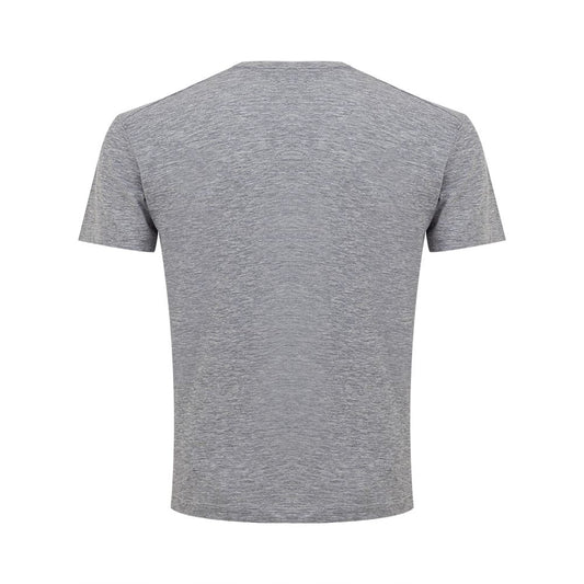 Sleek Gray Cotton Tee for Stylish Men