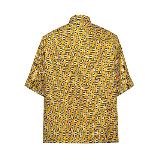 Yellow Silk Shortsleeve Shirt