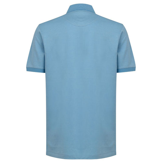 Blue Cotton Polo Shirt