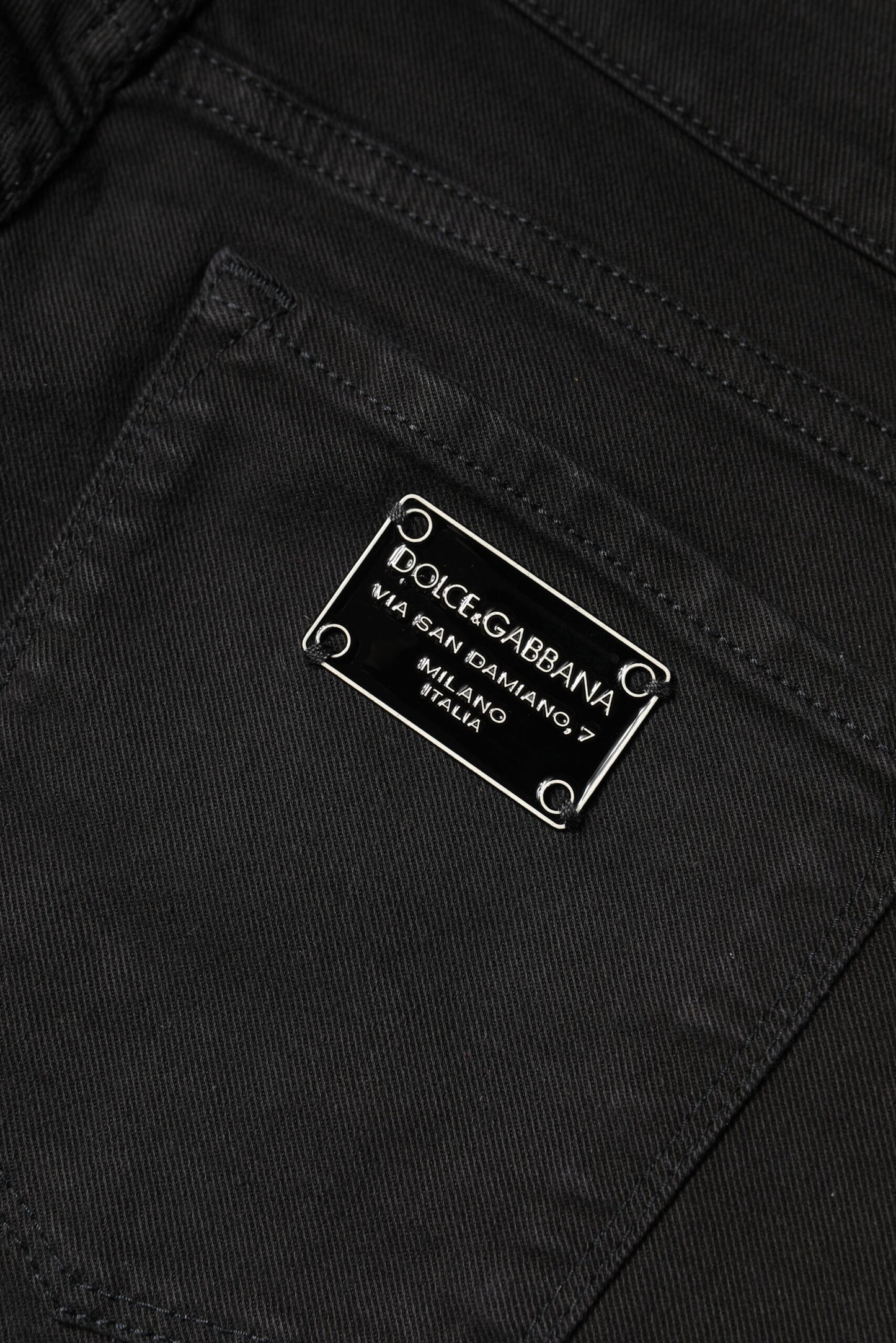 Black Cotton Mid Waisted Skinny Denim Jeans