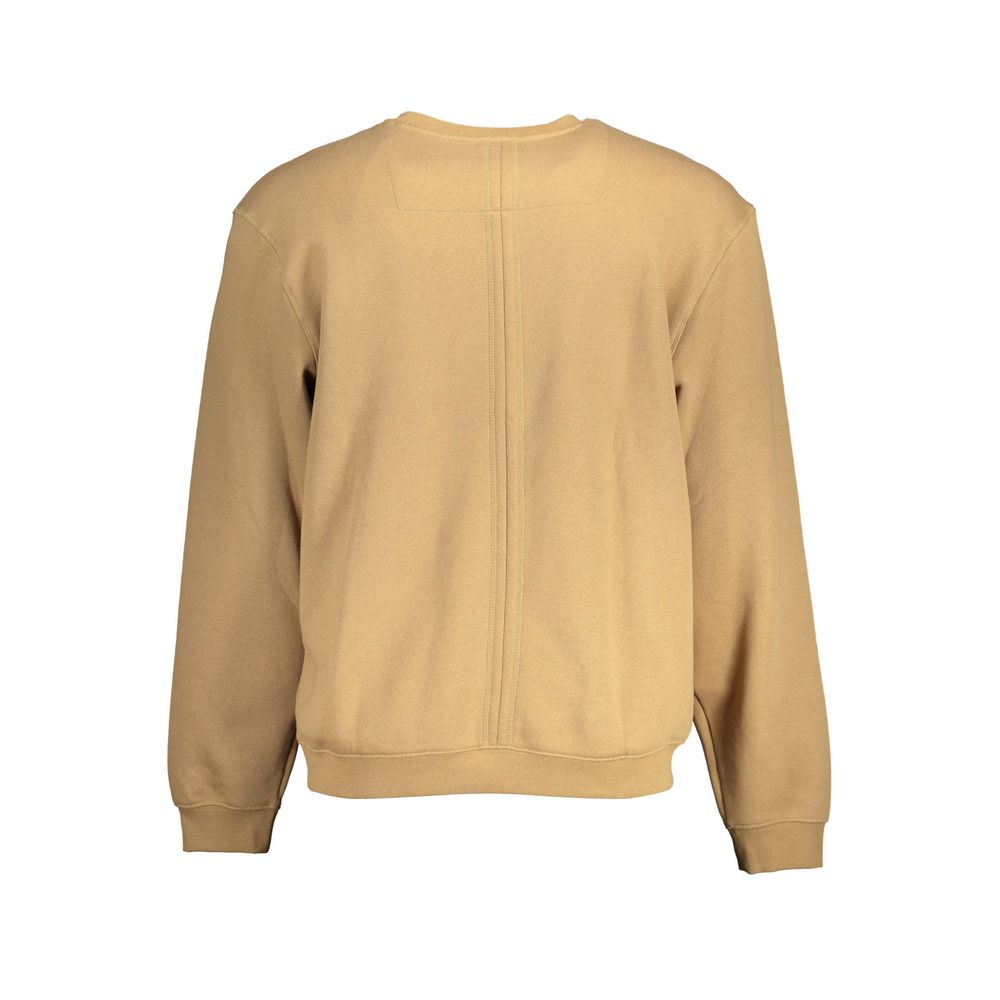 Beige Cotton Men Sweater