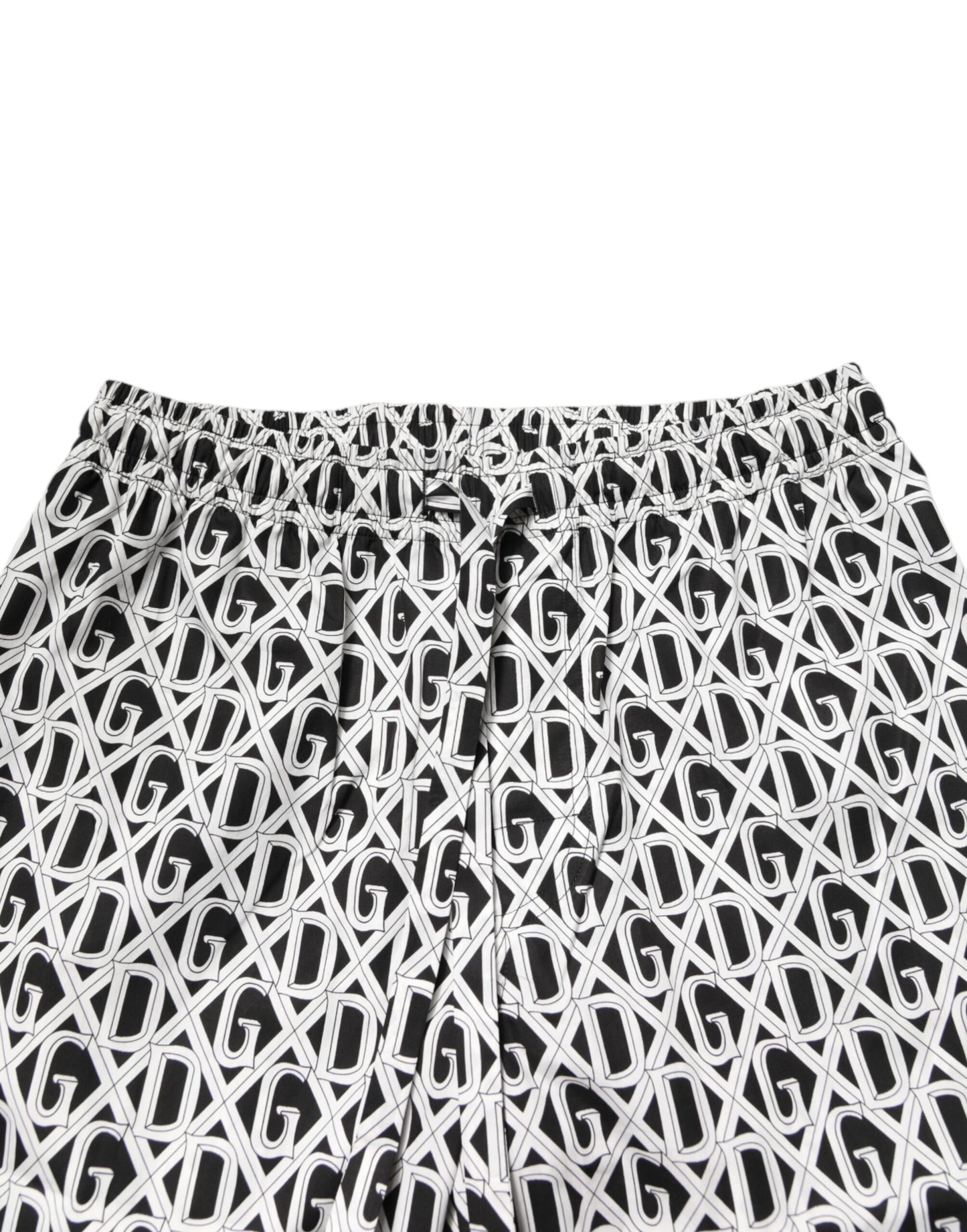 Black White DG Print Cotton Pajama Set Sleepwear