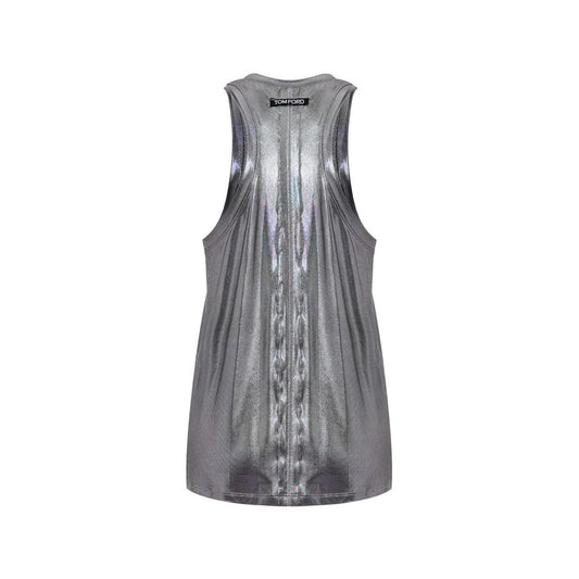 Gray Viscose Tank Tops