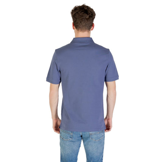 Blue Cotton Polo Shirt