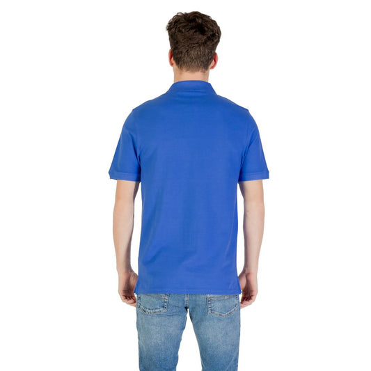Blue Cotton Polo Shirt