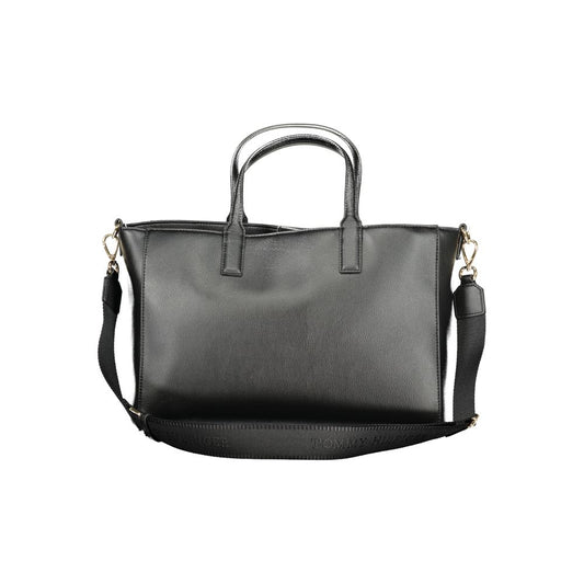 Black Polyester Women Handbag