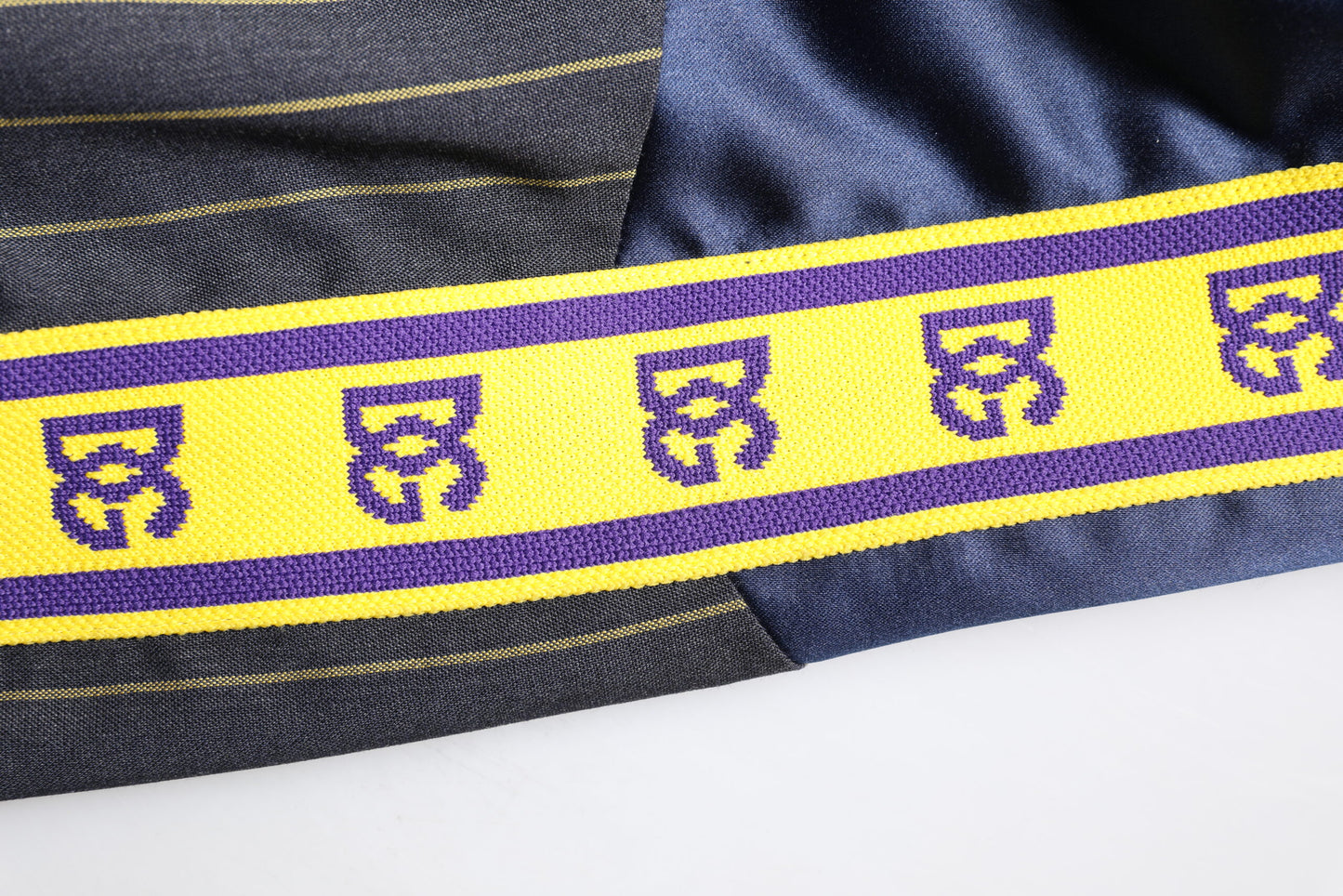 Black Striped Logo Full Zip Bomber Jacket