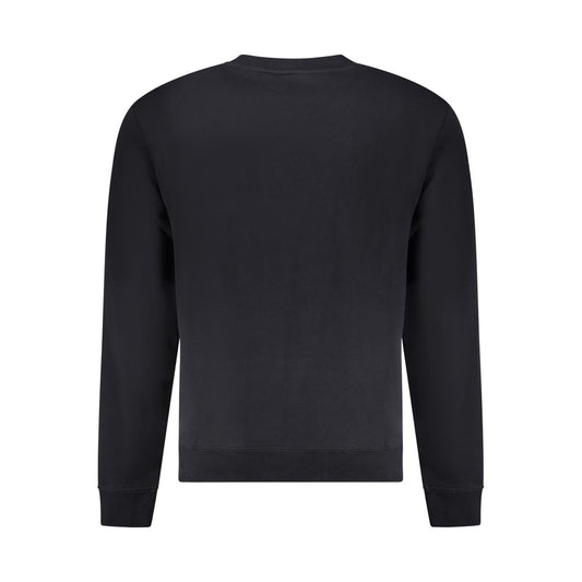 Black Cotton Men Sweater