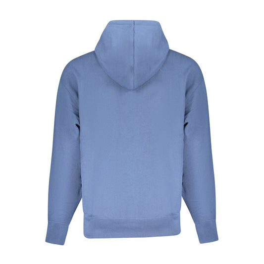 Blue Cotton Men Sweater