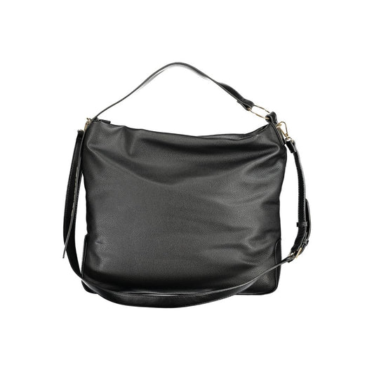 Black Polyethylene Women Handbag
