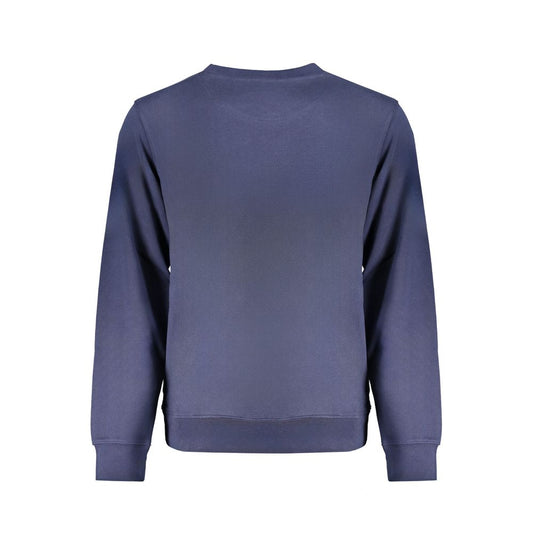 Blue Cotton Men Sweater