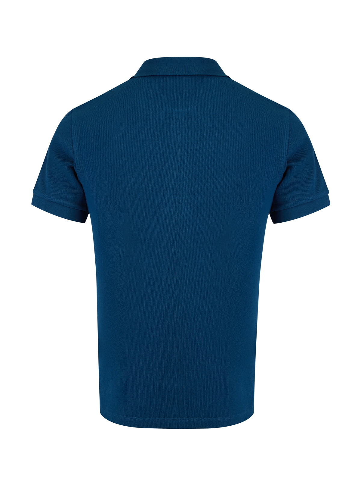 Deep Teal Blue Cotton Collared Polo Shirt
