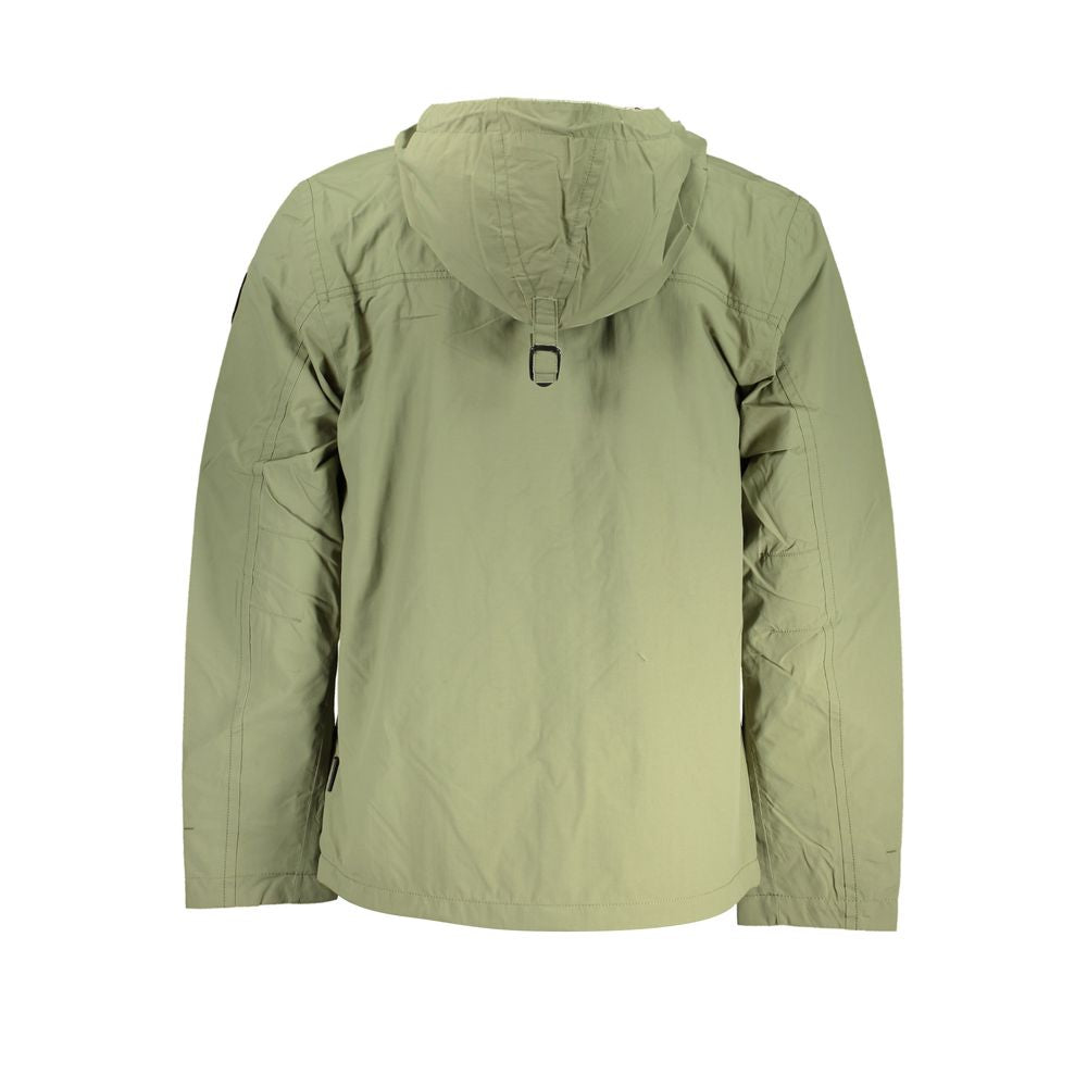 Green Polyester Men Jacket