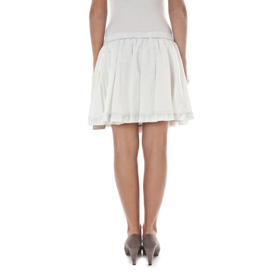 White Cotton Women Skirt