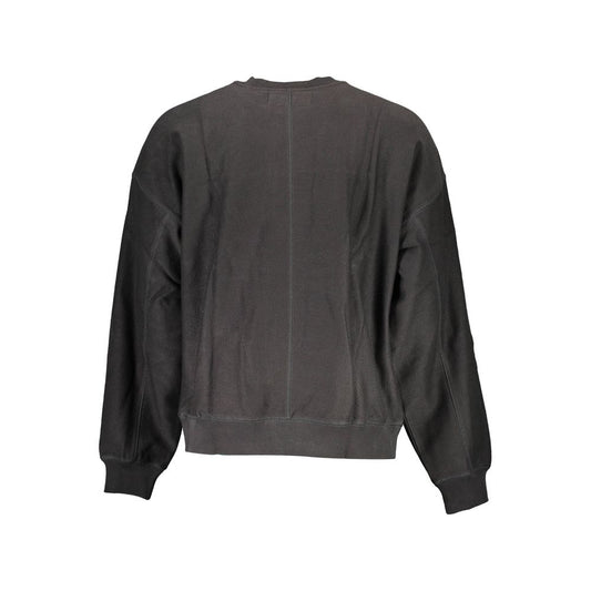 Black Cotton Men Sweater