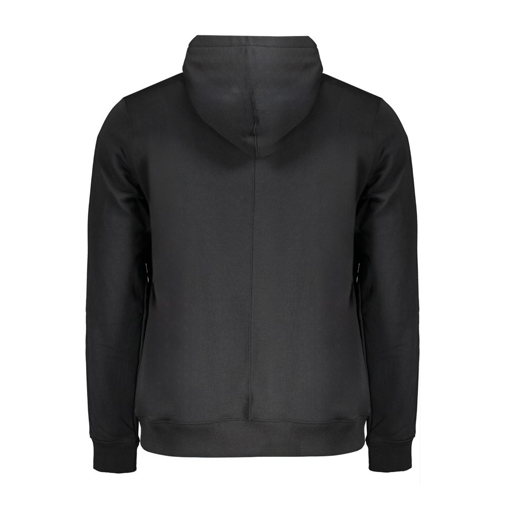 Black Polyester Men Hoodie