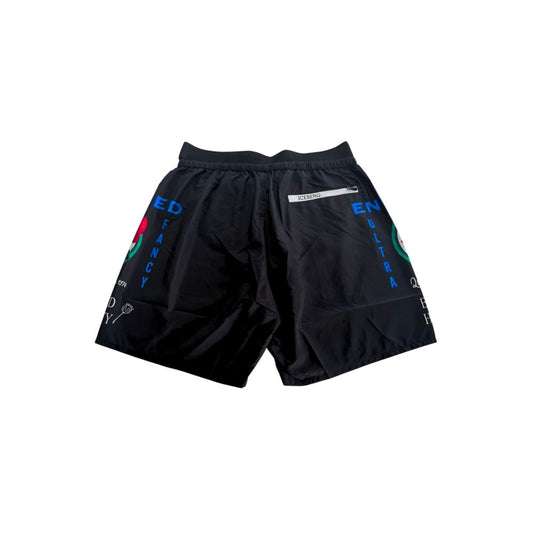Black Polyester Men's Swim Short