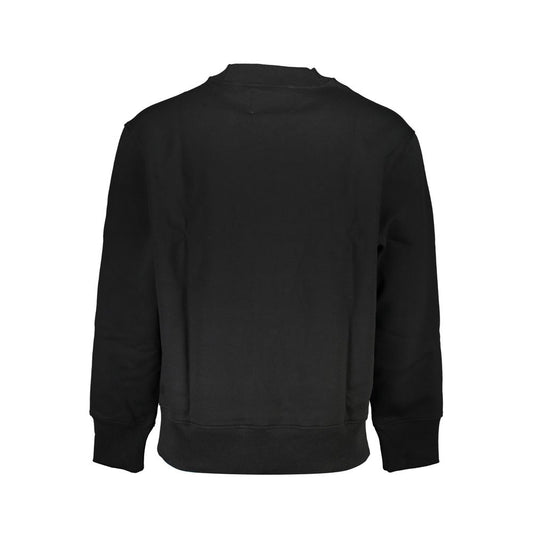 Black Cotton Men Sweater