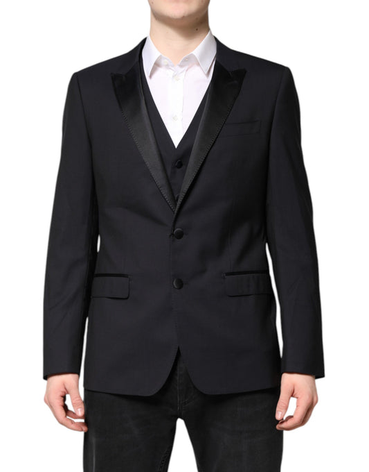 Dark Blue MARTINI Wool Suit 2 Piece Jacket