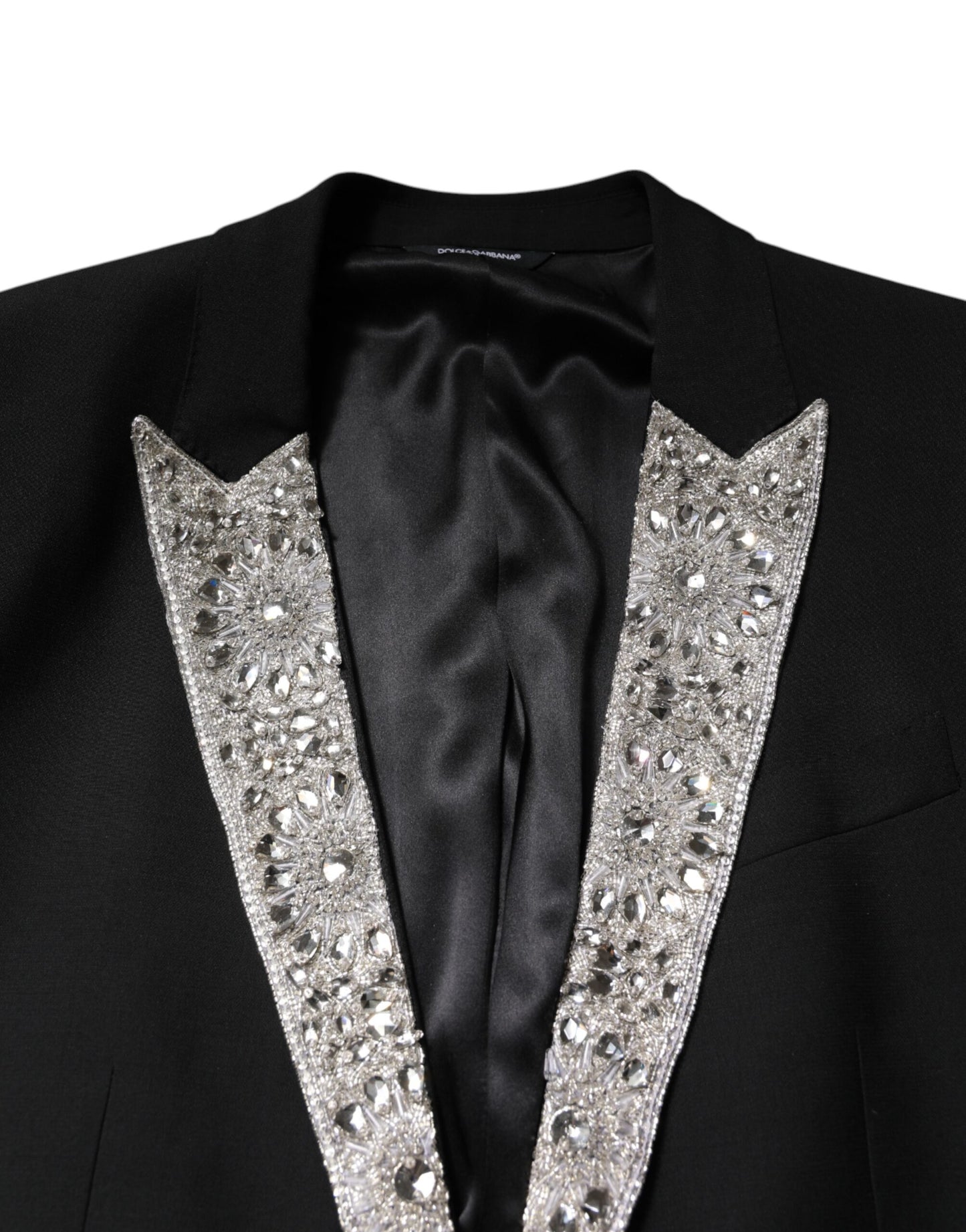 Black MARTINI Crystal Embellished 3 Pc Suit
