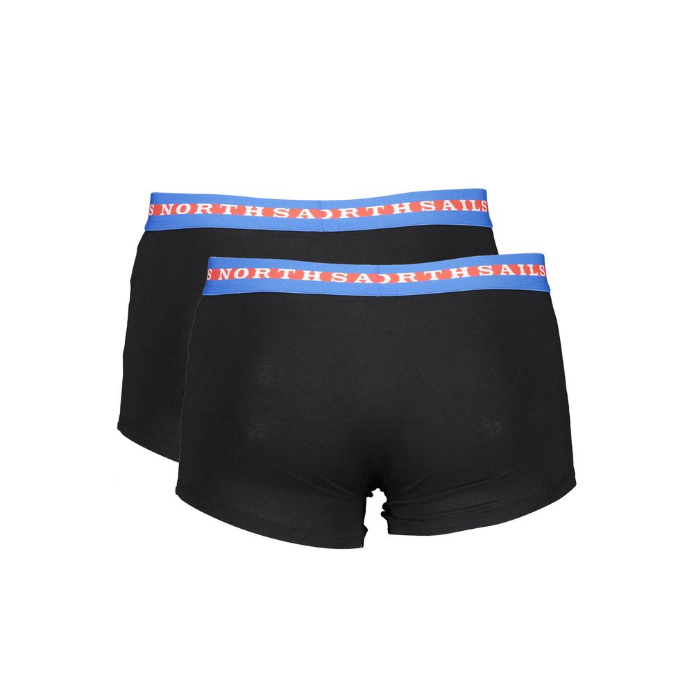 Black Cotton Men Boxer Pair