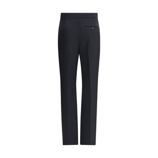 Black Viscose Casual Pants