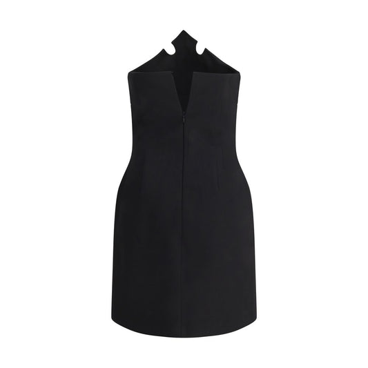 Black Polyester Casual Dress