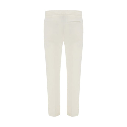 White Silk Casual Pants