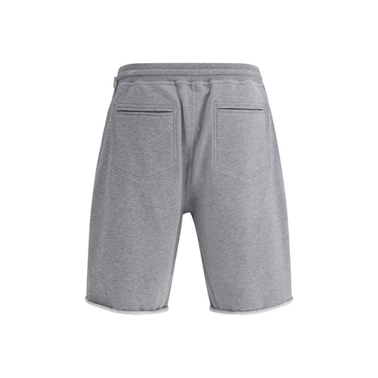Gray Cotton Bermuda Shorts