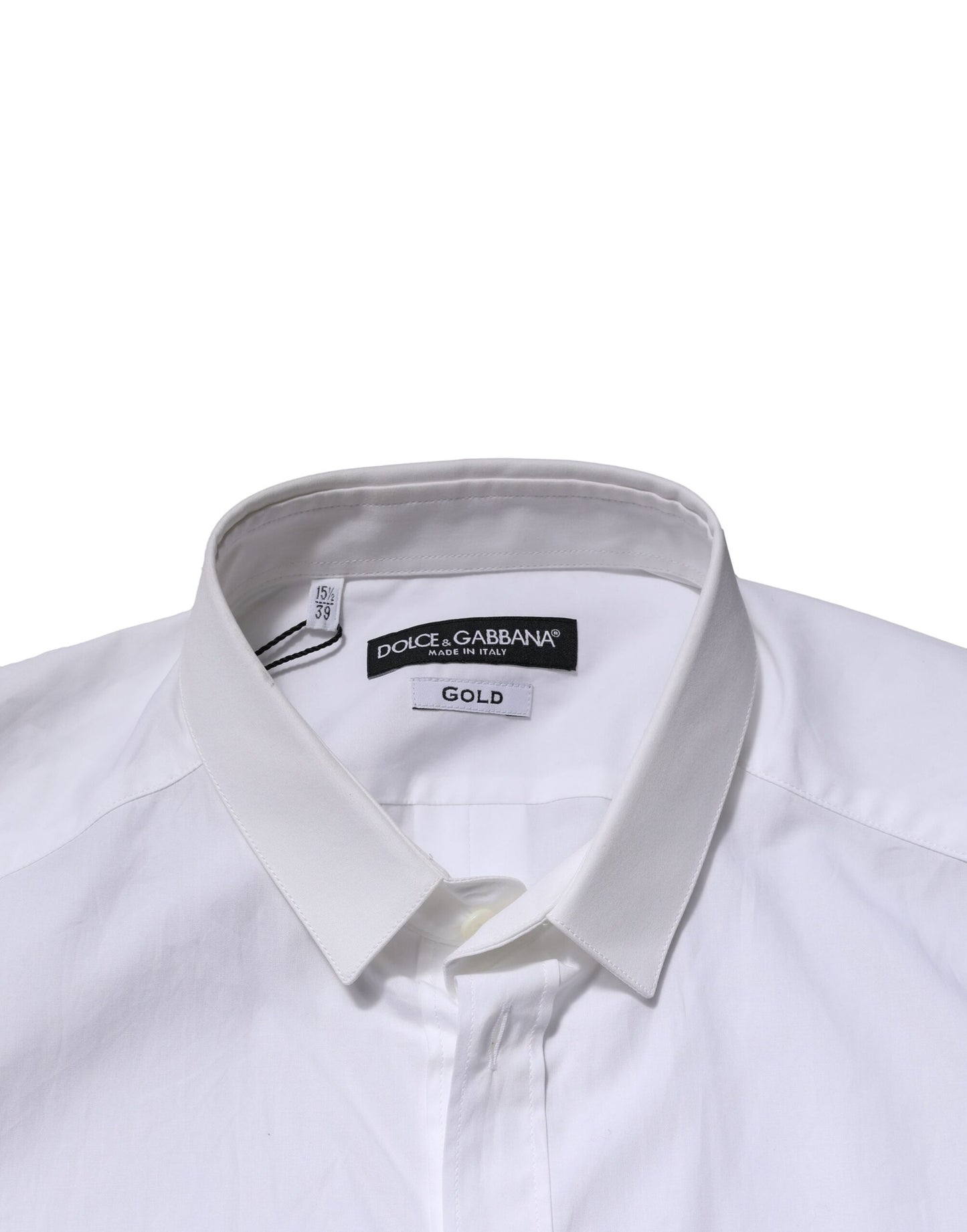 White Cotton GOLD Long Sleeves Formal Shirt