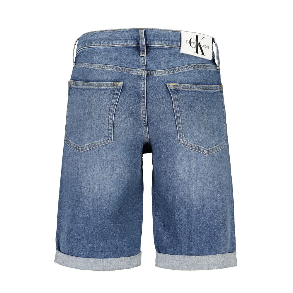 Blue Cotton Men's Jeans Short