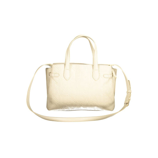 Beige Polyethylene Women Handbag