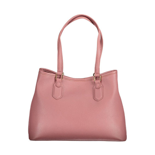Pink Polyethylene Women Handbag
