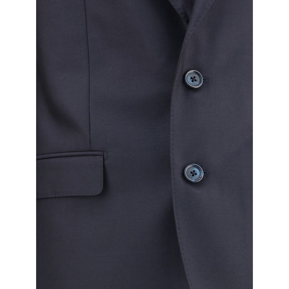 Black Fleece Wool Two-Piece Suit