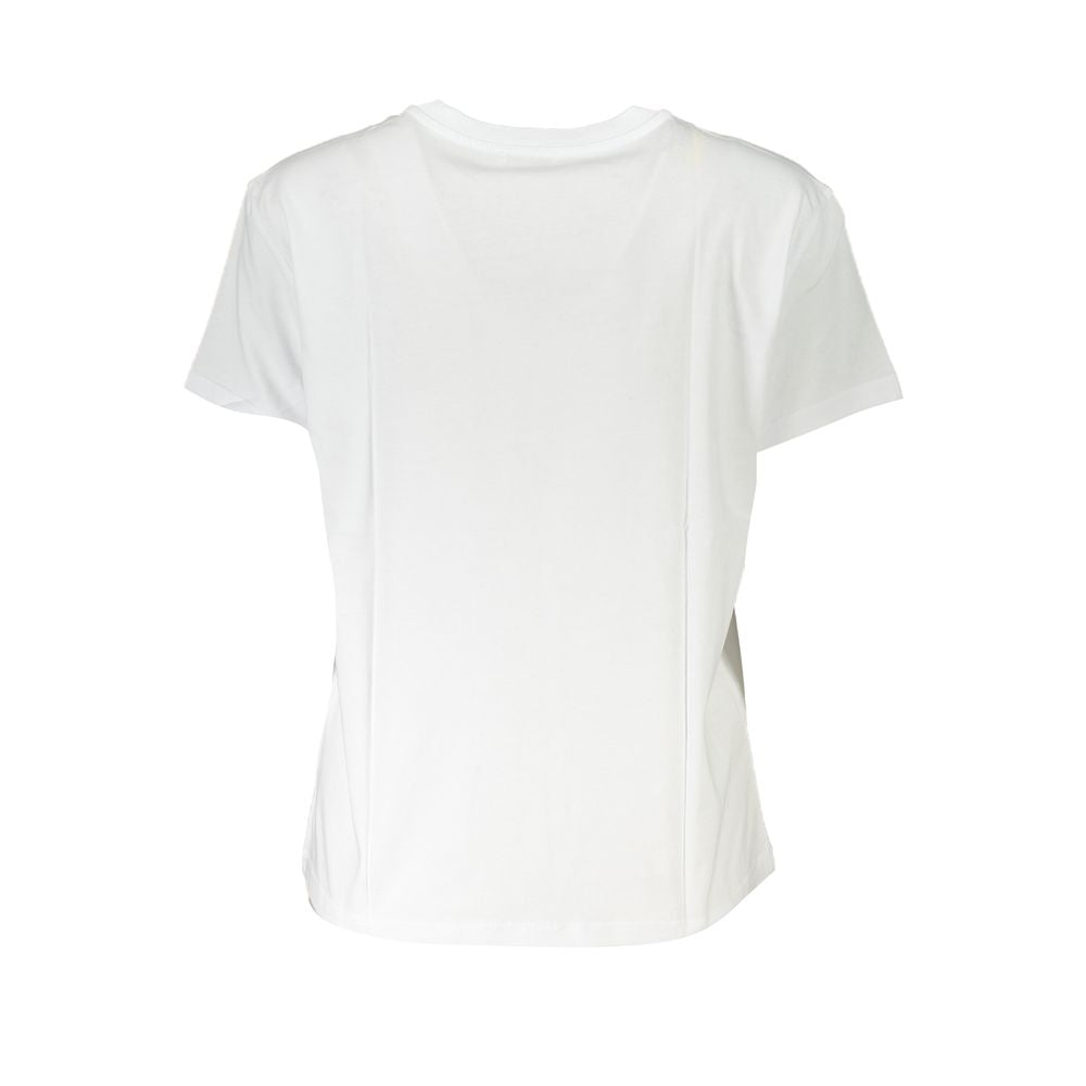 White Cotton Women T-Shirt